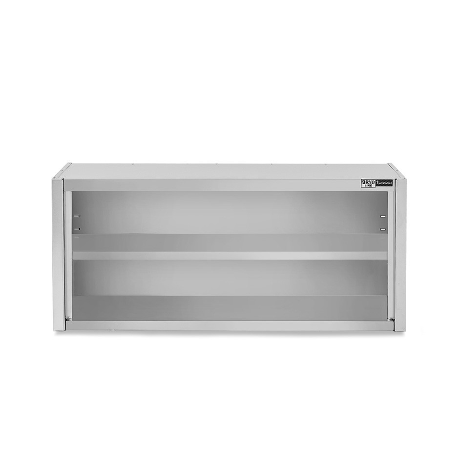 Pensile inox a giorno con 1 ripiano, L 1500 mm x P 400 mm x H 650 mm
