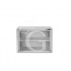 Pensile inox a giorno con 1 ripiano, L 700 mm x P 400 mm x H 660 mm