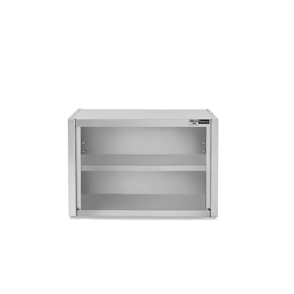 Pensile inox a giorno con 1 ripiano, L 700 mm x P 400 mm x H 660 mm