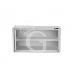 Pensile inox a giorno con 1 ripiano, L 900 mm x P 400 mm x H 660 mm