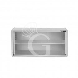 Pensile inox a giorno con 1 ripiano, L 1100 mm x P 400 mm x H 660 mm
