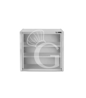 Pensile inox a giorno con 2 ripiani, L 600 mm x P 400 mm x H 1000 mm