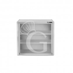 Pensile inox a giorno con 2 ripiani, L 700 mm x P 400 mm x H 1000 mm