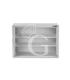 Pensile inox a giorno con 2 ripiani, L 900 mm x P 400 mm x H 1000 mm