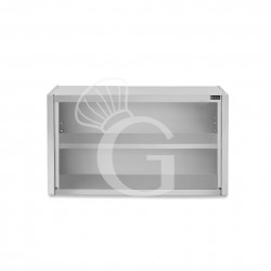 Pensile inox a giorno con 1 ripiano, L 1000 mm x P 400 mm x H 800 mm