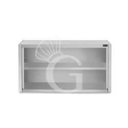Pensile inox a giorno con 1 ripiano, L 1100 mm x P 400 mm x H 800 mm