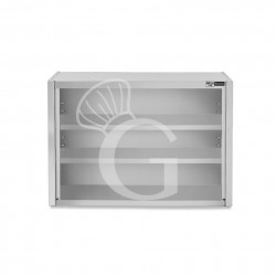 Pensile inox a giorno con 2 ripiani, L 1000 mm x P 400 mm x H 1000 mm