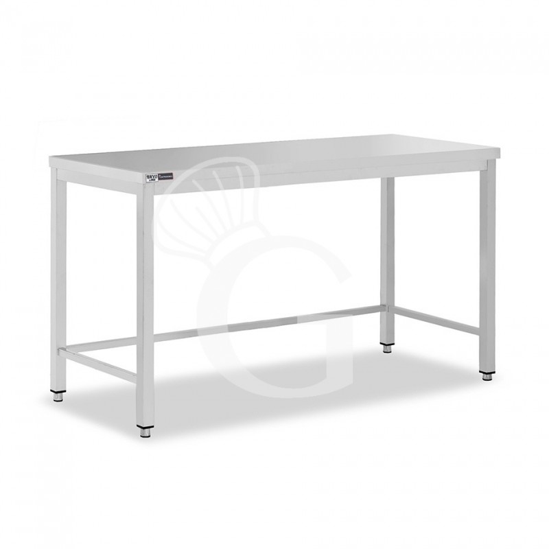 Tavolo inox L 2000 mm x P 600 mm x H 865 mm
