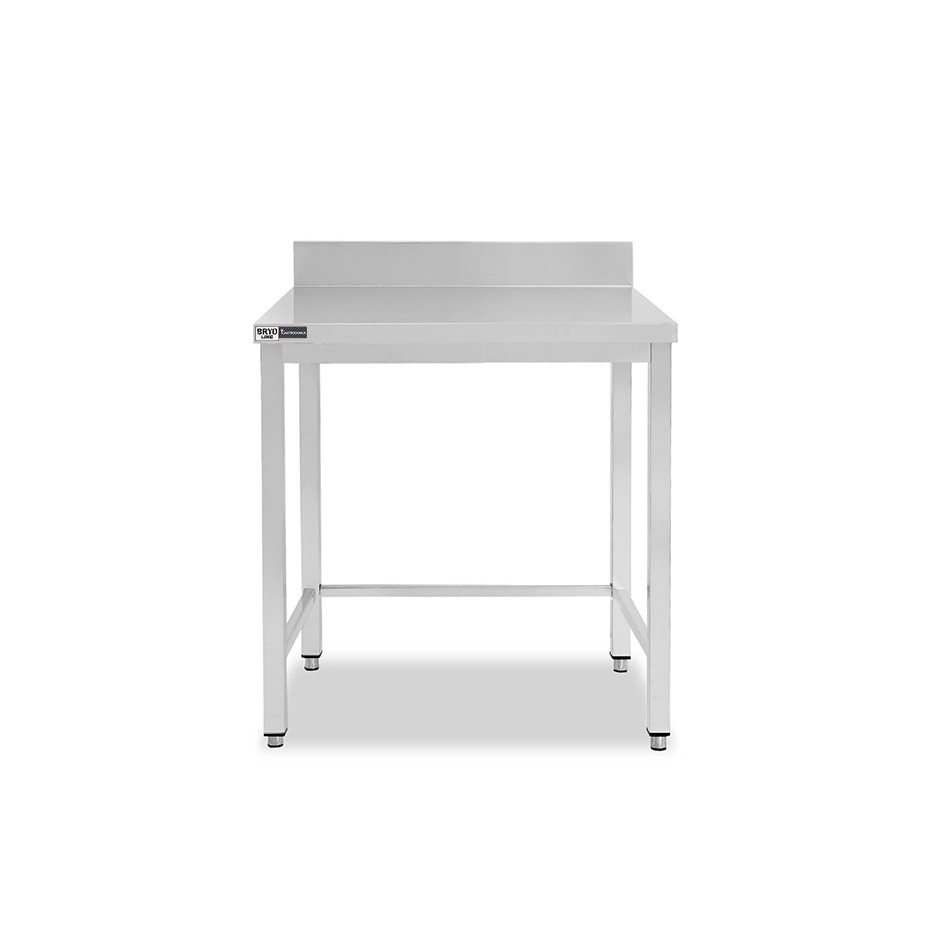 Tavolo inox con alzatina L 500 mm x P 700 mm x H 965 mm