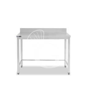 Tavolo inox con alzatina L 800 mm x P 700 mm x H 965 mm