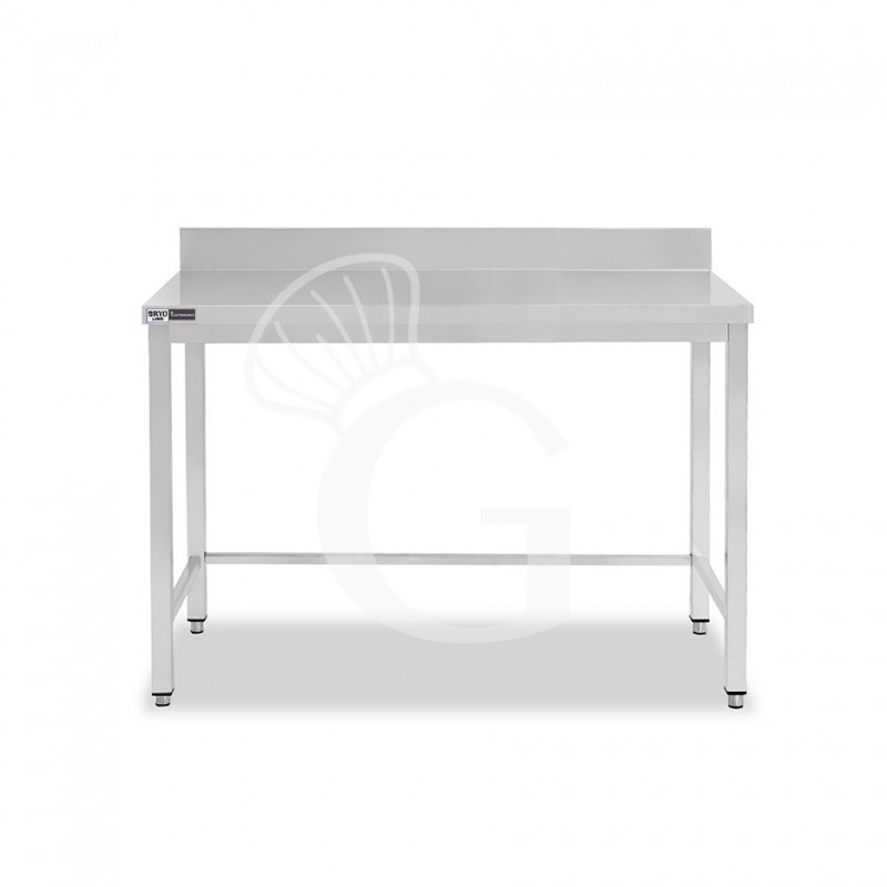 Tavolo inox con alzatina L 1000 mm x P 600 mm x H 965 mm