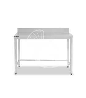 Tavolo inox con alzatina L 1100 mm x P 700 mm x H 965 mm