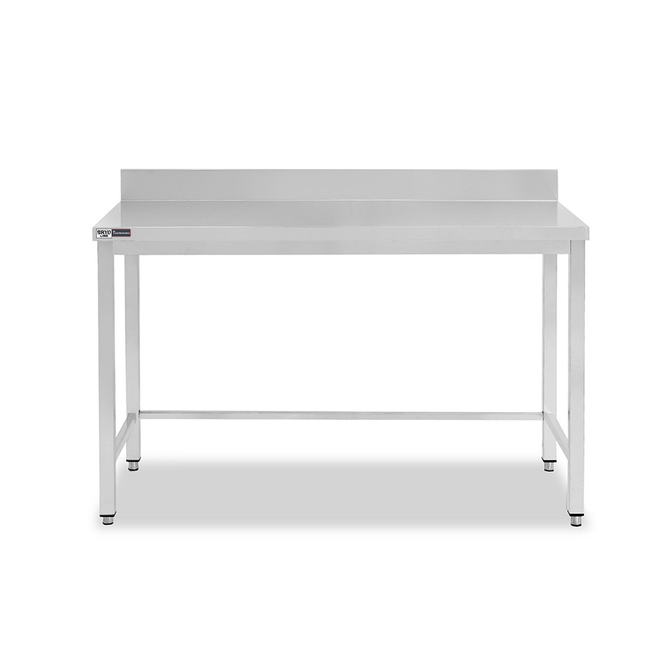 Tavolo inox con alzatina L 1500 mm x P 600 mm x H 965 mm