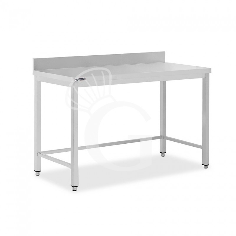 Tavolo inox con alzatina L 1500 mm x P 700 mm x H 965 mm