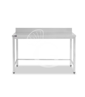 Tavolo inox con alzatina L 1500 mm x P 800 mm x H 965 mm