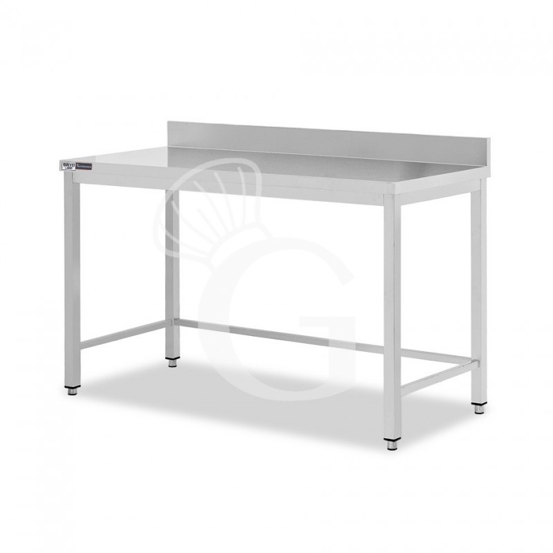 Tavolo inox con alzatina L 1600 mm x P 600 mm x H 965 mm