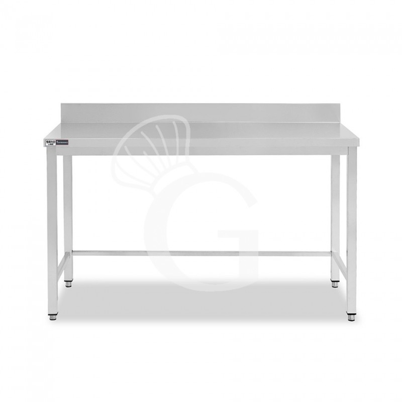 Tavolo inox con alzatina L 1700 mm x P 600 mm x H 965 mm Tavolo inox con alzatina L 1700 mm x P 600 mm x H 965 mm