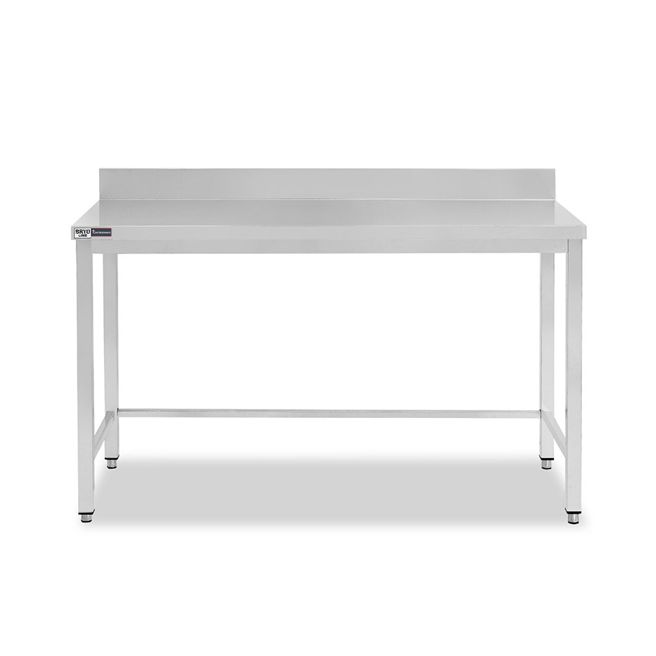 Tavolo inox con alzatina L 1700 mm x P 600 mm x H 965 mm