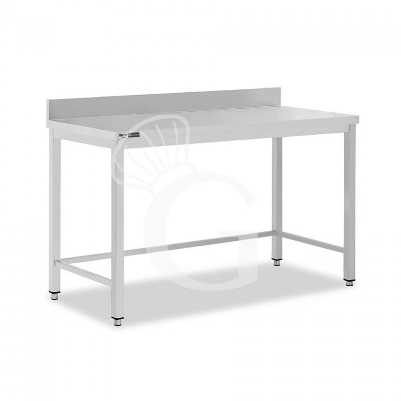 Tavolo inox con alzatina L 1700 mm x P 800 mm x H 965 mm