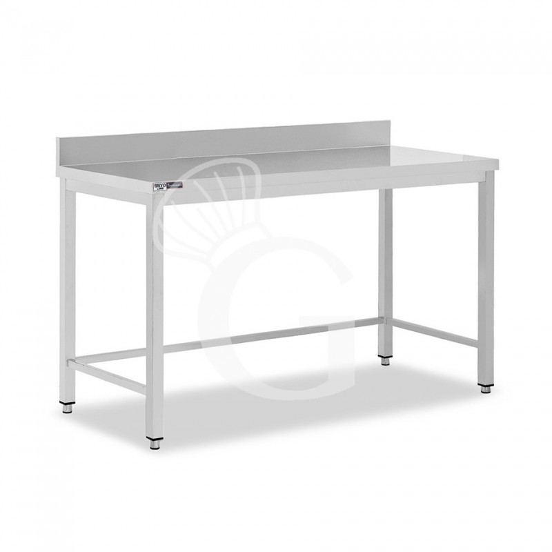 Tavolo inox con alzatina L 1800 mm x P 800 mm x H 965 mm