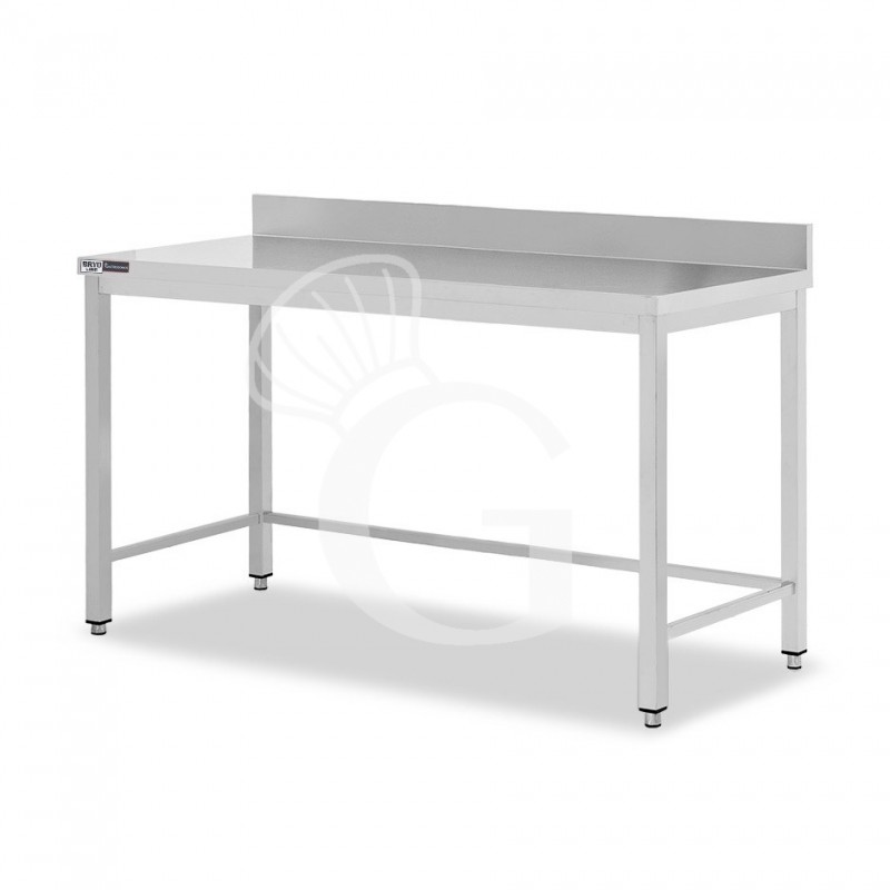 Tavolo inox con alzatina L 2000 mm x P 800 mm x H 965 mm