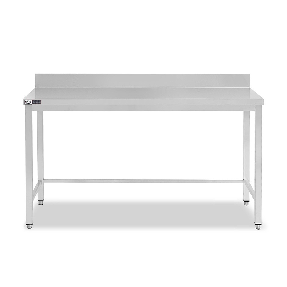 Tavolo inox con alzatina L 2000 mm x P 800 mm x H 965 mm