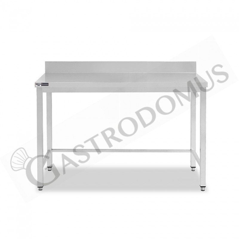 Tavolo inox con alzatina L 1200 mm x P 600 mm x H 965 mm Tavolo inox con alzatina L 1200 mm x P 600 mm x H 965 mm