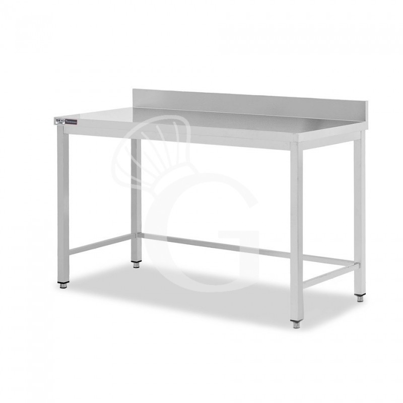Tavolo inox con alzatina L 1200 mm x P 700 mm x H 965 mm