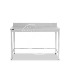 Tavolo inox con alzatina L 1200 mm x P 700 mm x H 965 mm