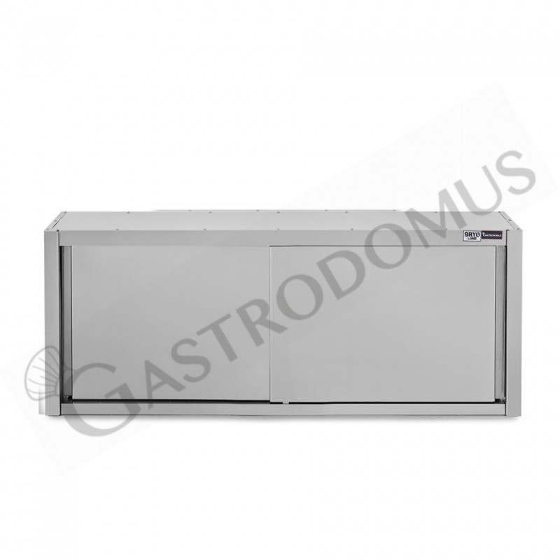 Pensile acciaio inox con porte scorrevoli, 1 ripiano, L 1900 x P 400 x H 650 mm Pensile acciaio inox con porte scorrevoli, 1 ripiano, L 1900 x P 400 x H 650 mm