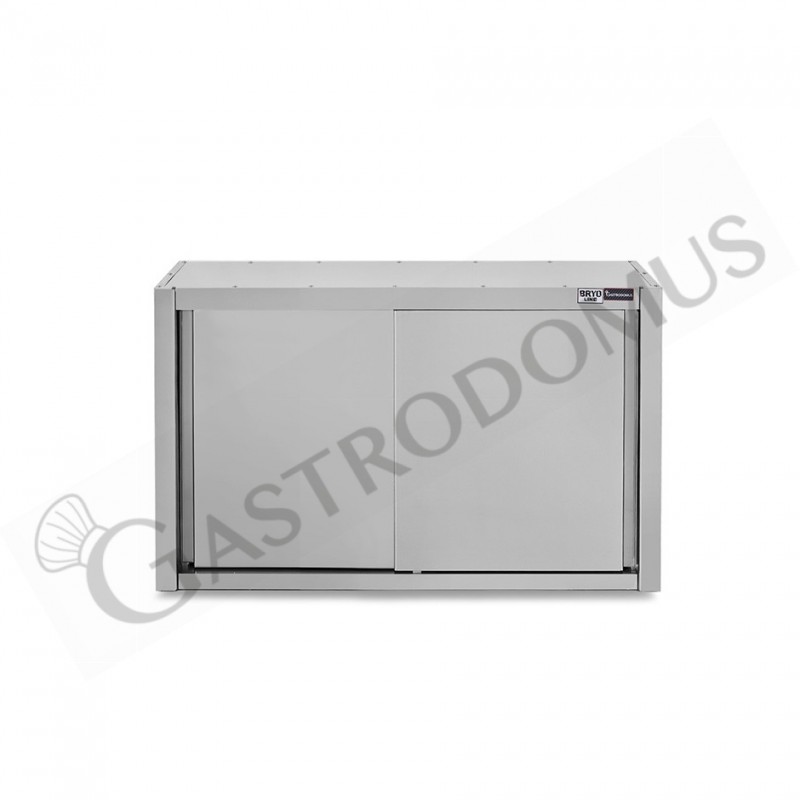 Pensile acciaio inox con porte scorrevoli, 1 ripiano, L 1100 x P 400 x H 800 mm Pensile acciaio inox con porte scorrevoli, 1 ripiano, L 1100 x P 400 x H 800 mm