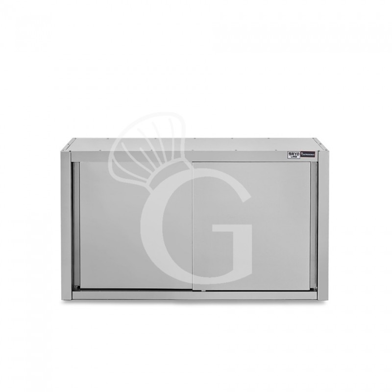 Pensile acciaio inox con porte scorrevoli, 2 ripiani, L 1200 x P 400 x H 1000 mm Pensile acciaio inox con porte scorrevoli, 2 ripiani, L 1200 x P 400 x H 1000 mm