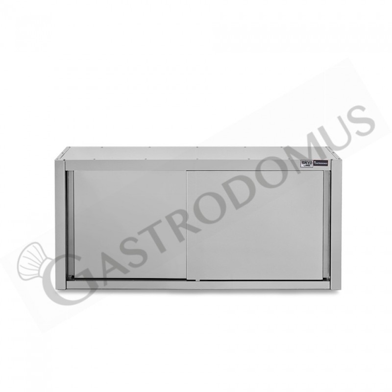 Pensile acciaio inox con porte scorrevoli, 1 ripiano, L 1400 x P 400 x H 650 mm Pensile acciaio inox con porte scorrevoli, 1 ripiano, L 1400 x P 400 x H 650 mm