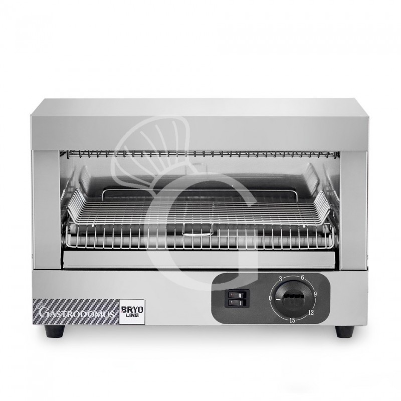 Tostapane professionale monofase L 490 mm x P 260 mm x H 300 mm 3 pinze cassetto raccogli briciole Tostapane professionale monofase L 490 mm x P 260 mm x H 300 mm 3 pinze cassetto raccogli briciole