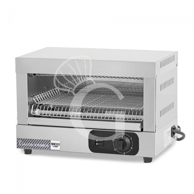 Tostapane professionale monofase L 490 mm x P 260 mm x H 300 mm 3 pinze cassetto raccogli briciole