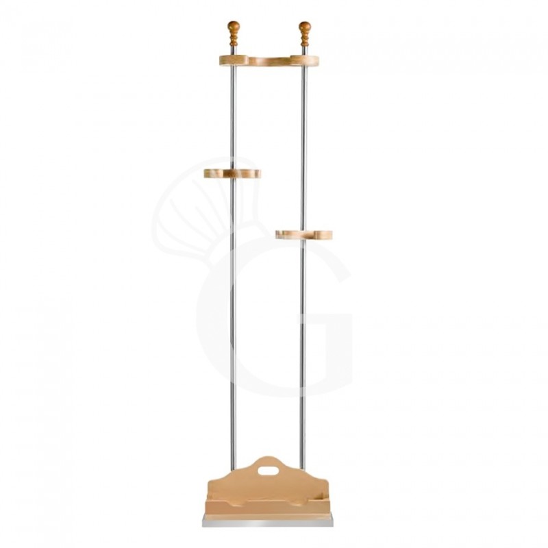 Supporto universale 3 posti con poggia pale L 450 mm x P 240 mm x H 1620 mm Supporto universale 3 posti con poggia pale L 450 mm x P 240 mm x H 1620 mm