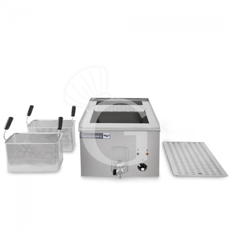 Bollitore pasta elettrico da banco 1 vasca L 400 mm x P 680 mm x H 370 mm 20 LT 4500 W