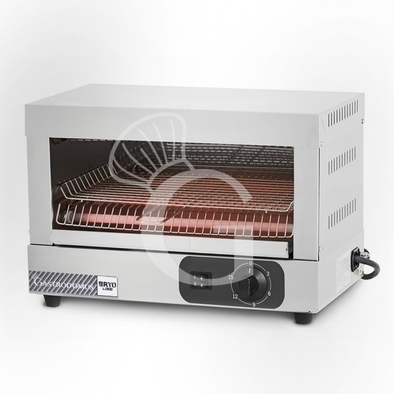 Tostapane professionale monofase L 490 mm x P 260 mm x H 300 mm 3 pinze cassetto raccogli briciole