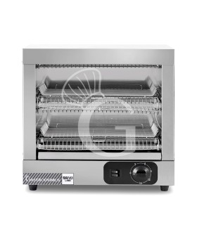 Tostapane 3 Kw monofase L 490 mm x P 260 mm x H 370 mm 6 pinze cassetto raccogli briciole