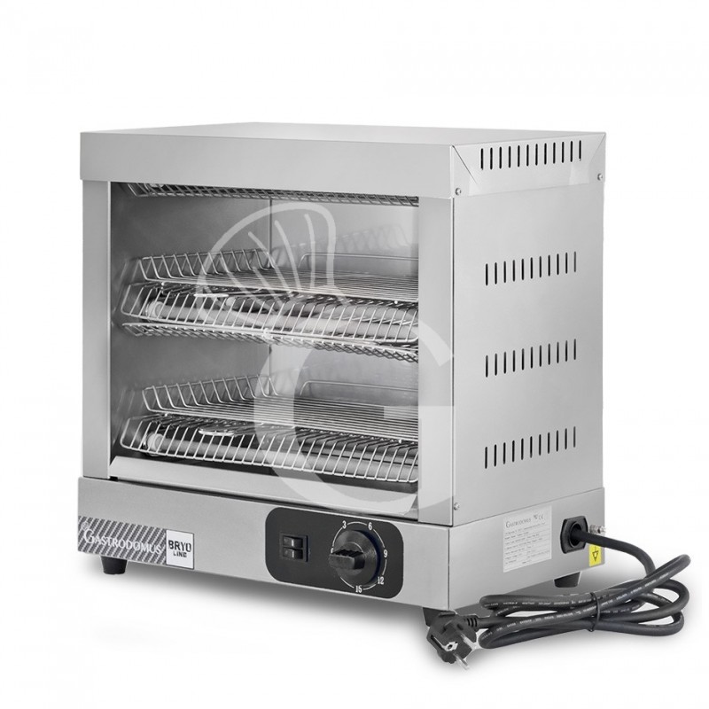 Tostapane 3 Kw monofase L 490 mm x P 260 mm x H 370 mm 6 pinze cassetto raccogli briciole