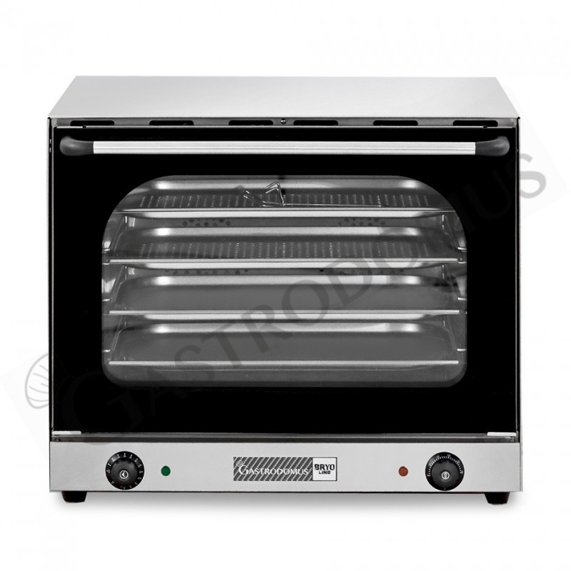 Forno elettrico a convezione, porta ribalta, comandi meccanici, 4 teglie GN1/1, potenza 2,67 kw Forno elettrico a convezione, porta ribalta, comandi meccanici, 4 teglie GN1/1, potenza 2,67 kw
