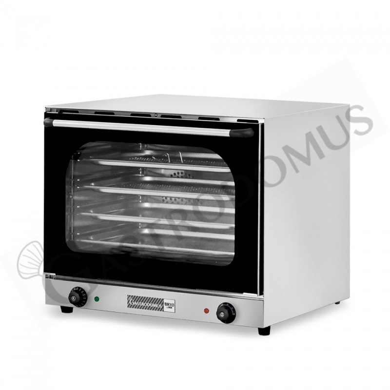 Forno elettrico a convezione, porta ribalta, comandi meccanici, 4 teglie GN1/1, potenza 2,67 kw