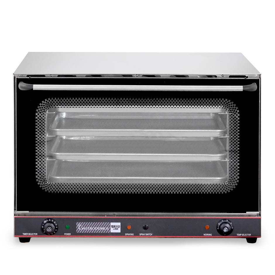 Forno elettrico a convezione e vapore, porta ribalta, comandi meccanici, 4 teglie 600x400 mm, potenza 6,4 kw