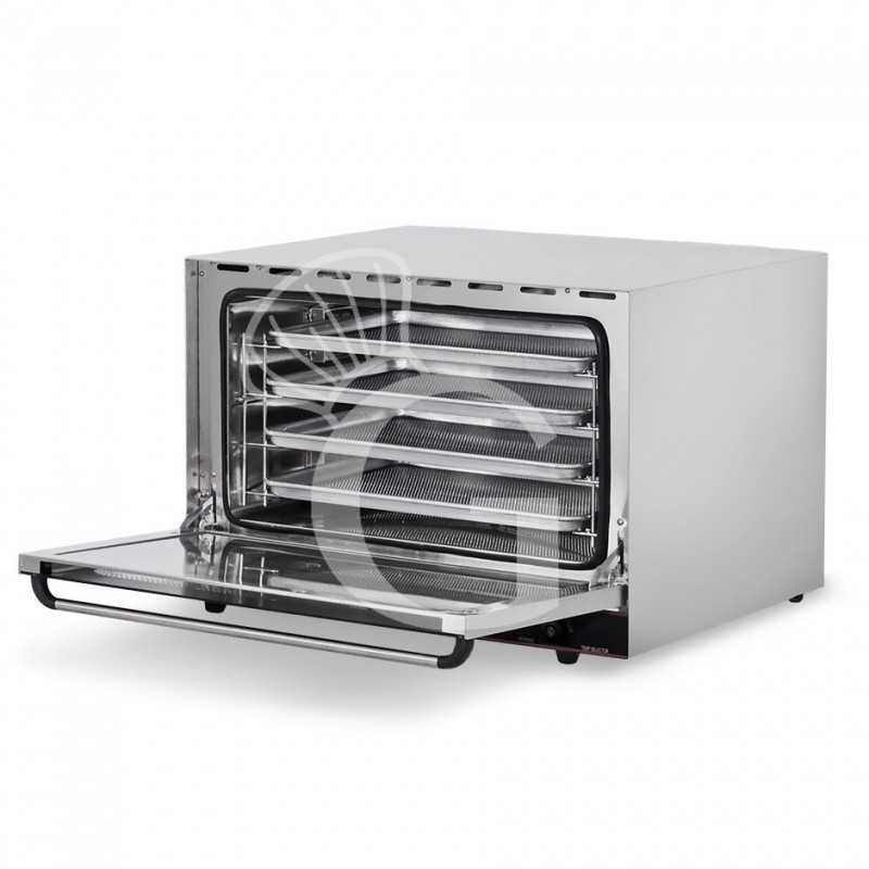 Forno elettrico a convezione e vapore, porta ribalta, comandi meccanici, 4 teglie 600x400 mm, potenza 6,4 kw