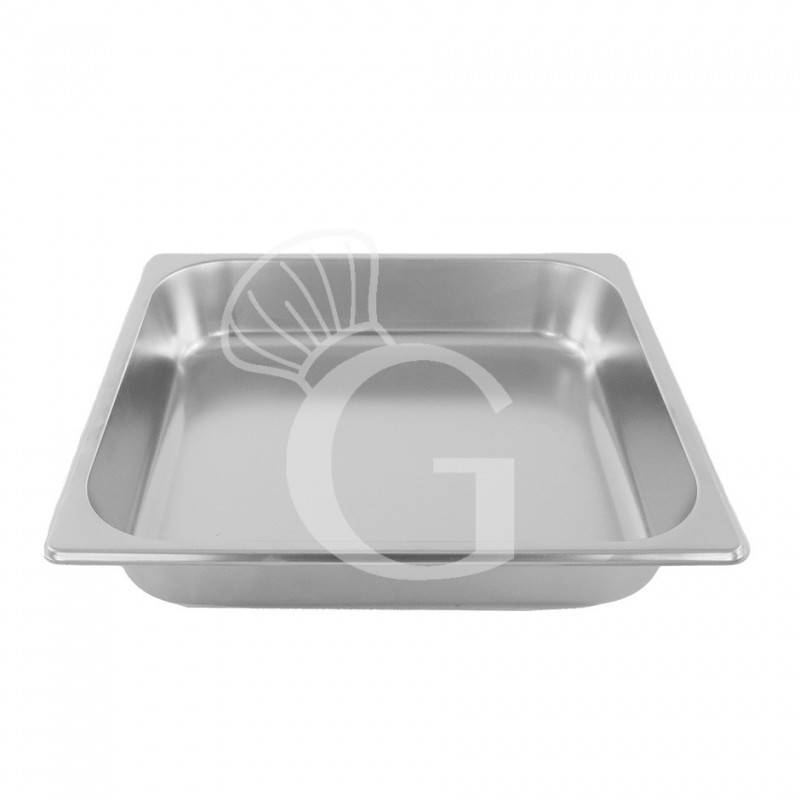Teglia in acciaio inox GN 2/3 L 353 mm x P 325 mm x H 60 mm