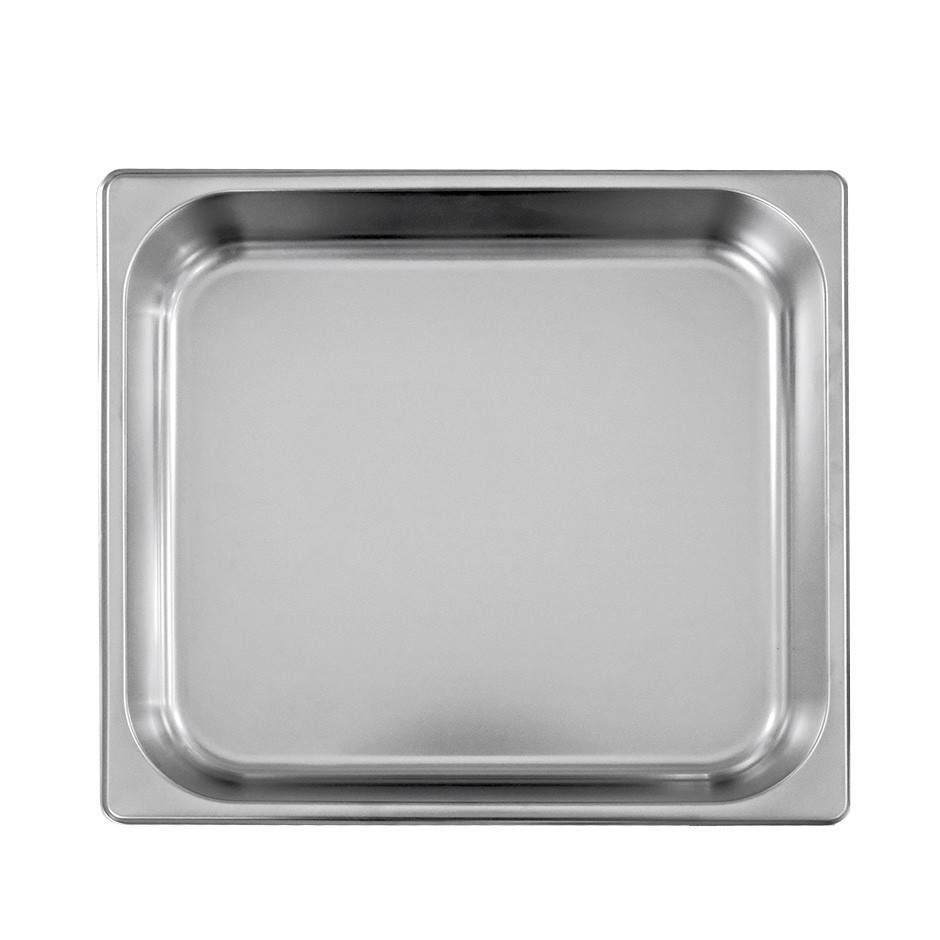 Teglia in acciaio inox GN 2/3 L 353 mm x P 325 mm x H 60 mm