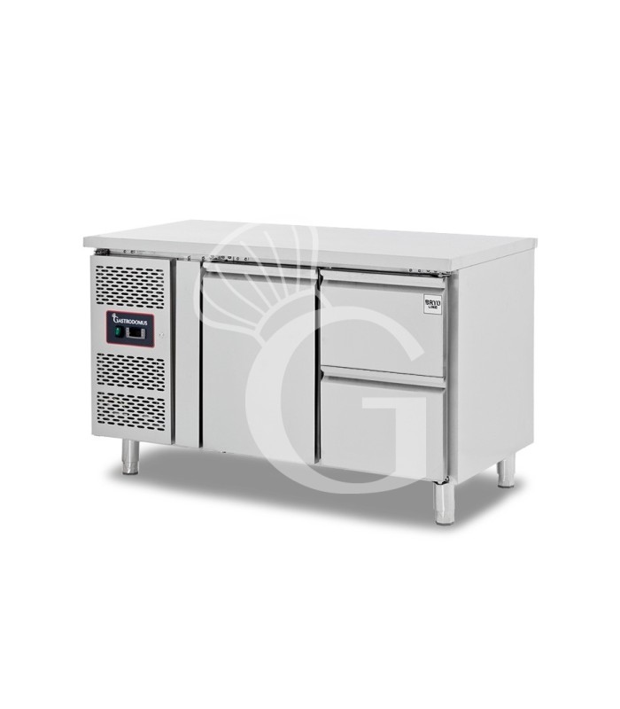 Tavolo Refrigerato 2 cassetti 1 porta 700 mm +2°C/+8°C Motore a sinsitra