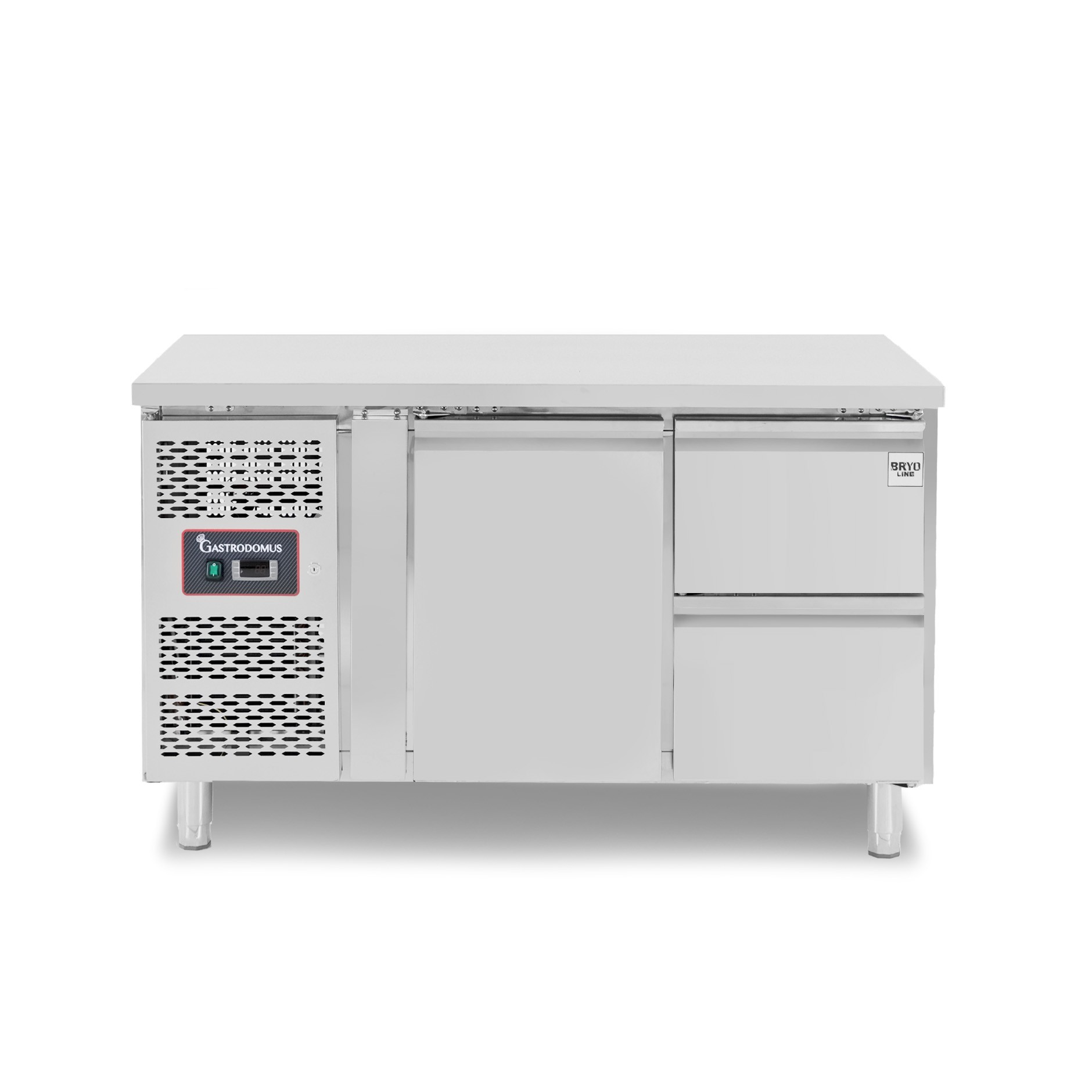 Tavolo Refrigerato 2 cassetti 1 porta 700 mm +2°C/+8°C Motore a sinsitra