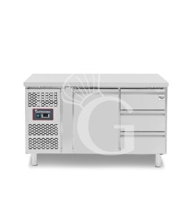 Tavolo Refrigerato 3 cassetti 1 porta 700 mm -2°C/+8°C Motore a sinistra