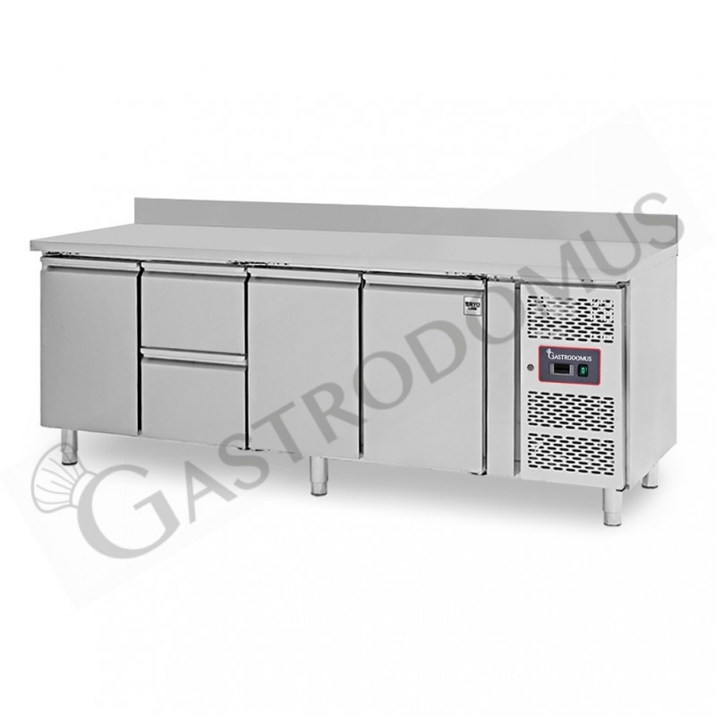 Tavolo Refrigerato 2 cassetti 3 porte 700 mm -2°C/+8°C alzatina per Gastronomia